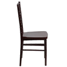 Flash Furniture - Chaise Chiavari empilable de la série HERCULES PREMIUM en résine d'acajou-Quantité de pile: 8