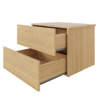Nexera James Nightstand With 2-Drawers - Natural Maple-2 convenient storage drawers on solid metal slides