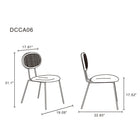Manhattan Comfort - Lot de 4 chaises de salle à manger Jardin 19,09 po style industriel chic, rembourrées, coloris Nature et Avoine-Pieds en acier métalliques élégants pour une durabilité accrue