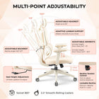 MotionGrey Mellow Ergonomic Office Chair - High Mesh Back Support with Adjustable Armrests - Beige-7