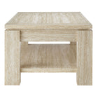 Modway Hollis Travertine Coffee Table - Travertine-Non-marking Foot Pads