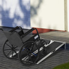 HOMCOM - rampe pour fauteuil roulant 5 pi avec revêtement antidérapant pour mobilité en scooter - argent-Parfait pour les fauteuils roulants, déambulateurs et rollators par tous les temps 