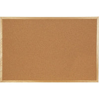 Staples Economy Bulletin Board with Oak Frame - 18" x 24"-Durable construction provides long-lasting use