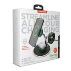 HyperGear 26W MaxCharge 3-in-1 Wireless MagSafe Charging Stand - Black-2 Wireless Charging Surfaces