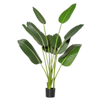 HOMCOM - Arbre bananier artificiel 5 pi en pot pour décoration intérieure et extérieure - vert-Belle plante artificielle en forme de bananier 