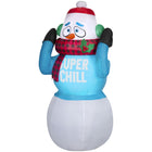 GEMMY Airblown Inflatable Christmas Animated Shivering Super Chill Snowman - 72"-Snowman shivers and shakes