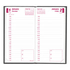 Brownline 2026 Traditional Daily Pocket Planner - 6" x 3-1/8" - Assorted Colours - English-Tear off corners