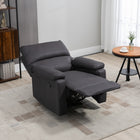 HOMCOM Manual Reclining Sofa with Footrest for Living Room - Dark Grey-Sturdy steel frame ensures reliable daily use   