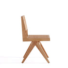 Manhattan Comfort Hamlet 17.64" Industry Chic Dining Chair - Nature - Set of 2-Seat Height Measures: 17.72 in. With Weight Capacity of 275 lb
