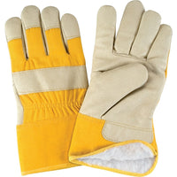 Zenith Safety Fitters Gloves, X-Large, Grain Pigskin Palm, Boa Inner Lining - 12 Pack-Cuff Material: Rubberized