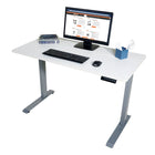 Victor Height Adjustable Full Electric Standing Desk - 4' Wide - White-Work surface is made up of durable 3/4” chipboard and is thick enough to support a clampable monitor arm for a proper ergonomic position