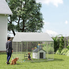 PawHut Outdoor Dog Kennel with Waterproof Roof - 9.2' x 7.5' x 7.2' - Grey-Installation completed by two people within two hours 