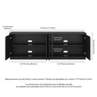 Hudson&Canal Fitzroy TV Stand for TV's up to 78" - Black Grain-8