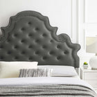 Modway Diana Tufted Performance Velvet Twin Headboard - Charcoal-Performance Velvet Upholstery