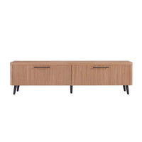 Manhattan Comfort Jodie 68.9" Mid-Century Modern TV Stand - Maple-Mid-Century Modern TV Stand for Living Room Use
