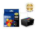Epson 288 DURABrite Ultra Ink Cartridge Combo Pack - Standard Capacity - Black/Colour CMY-Worry-free handling - smudge, fade and water resistant prints 