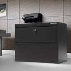 Storemax Steel Two-Drawer Lateral File Cabinet - Letter/Legal-Anti-friction Plastic Mat: environmentally-friendly Plastic Mat to prevent from the steel plates touch each other directly, decrease the scratching, lower the noise
