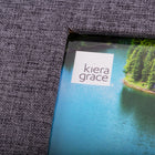 Kiera Grace Linen 200-Pocket Album – 4" x 6"  - Grey-Excellent for home storage or as a thoughtful gift