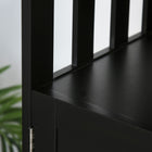 HOMCOM 39.4" L Kitchen Sideboard - Black-Colour: Black
