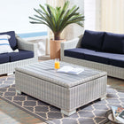 Modway - Conway 45 po Terrasse extérieure Rotin en osier Table basse - Gris clair-Résistants à l’eau et aux UV