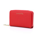 Champs Iconic Palm Wallet - Red-Secure 3 way zipper closure