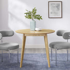 Modway Vision 35" Round Dining Table - Oak-Tapered Wood Legs