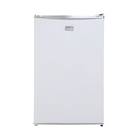 BLACK+DECKER 4.3 cu. ft. Freestanding Mini Fridge with Freezer - White-Compact & Stylish: The sleek, modern design - available in black, stainless look vinyl, and white - is perfect for college dorm rooms, offices, garages, home bars, small apartments, and RV campers