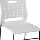 Flash Furniture – Chaise empilable Hercules, base traîneau, dossier ventilé, capacité 881 lb, blanc (RUT2WH)-Conception ergonomique