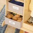 Guidecraft EdQ Essentials Dress Up Storage with Bins - Natural-Full-length mirror