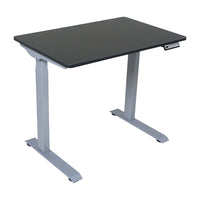 Victor Height Adjustable Compact Full Electric Standing Desk - 3' Wide - Black-Compact 36” wide x 23.6” deep work surface fits monitor(s), keyboard, mouse, laptop, PC, phone, and papers all on one level while still saving space