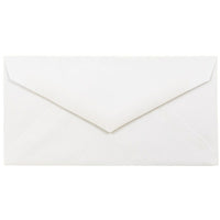 JAM Paper Monarch Envelopes, 3.88 x 7.5, Strathmore Bright White Wove with V-Flap, 200 Pack (195201g)-Bright white