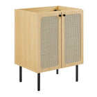 Modway - Chaucer 24" Armoire de toilette de salle de bain (lavabo non inclus) - Chêne-MDF et panneau de particules