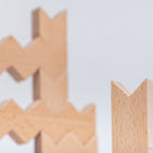 Educational Advantage - Blocs en zigzag - Ensemble de 30-La plus grande pièce mesure 17 x 2,4 cm