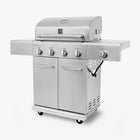Kenmore - Barbecue au gaz à 4 brûleurs avec brûleur latéral de saisie - Tout en acier inoxydable-Grande surface de cuisson : 606 pouces carrés.