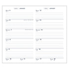 Quo Vadis 2026 Biweek Weekly Planner - 3.5" x 6.75" - Assorted Colours - English-Stapled binding