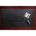 Desktex PVC Desk Pad - Black - 19" W x 24" L-Dimensions: 19" W x 24" L