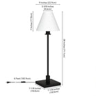 Hudson&Canal - Lampe de table Clement de 71 cm de haut avec abat-jour en tissu, - Bronze noirci/blanc-Nettoyer avec un chiffon doux et sec, sans produits chimiques agressifs ni produits de nettoyage abrasifs