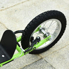 Aosom Kids Scooter with Adjustable Handlebar, Front and Rear Dual Brakes - Green-Wide textured foot deck anti-slip and help to maintain balance 