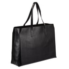 Gry Mattr Vegan Leather Tote - Black-Large main compartment with interior pocket for easy organization