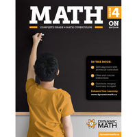 Dynamic Math Workbook - Ontario - Grade 4-Teaches New 2020 Ontario Grade 4 mathematics curriculum