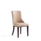 Manhattan Comfort - Ensemble de 6 chaises de salle à manger Shubert modernes, revêtement en similicuir et velours, coloris beige-Conçu pour durer Produit de qualité commerciale