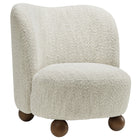 Modway Monroe Boucle Fabric Accent Chair - Pearl Walnut-Boucle Fabric Upholstery