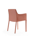 Manhattan Comfort - Fauteuil de salle à manger moderne Paris 21,65 po en similicuir rembourré - Argile-Base standard à 4 pieds
