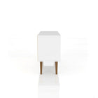 Manhattan Comfort Liberty 42.52" TV Stand, White/3D Brown Print (212BMC67)-Includes 2 Media Holes for Wire Management.