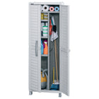 Dura Housewares Utility Outdoor Cabinet II - 25.6"W x 17.7" D x 74.4"H - Grey-Product Dimensions: 25.6"W x 17.7" D x 74.4"H