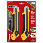 OLFA XH-1 25mm Fiberglass-Reinforced Ratchet-Lock Utility Knife - 2 Pack-Fiberglass-reinforced body