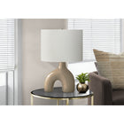 Monarch Specialties 25" H Contemporary Table Lamp - Brown Ceramic / Ivory / Cream Shade-Convenient on/off rotary switch that operates up to a 100W bulb (not included) to instantly illuminate a living room, office, or bedroom space