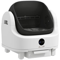 PawHut Open-Top Self Cleaning Cat Litter Box - White-The open design offers easy access and a comfortable experience.