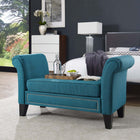 Modway Rendezvous Bench - Teal-Distinctively rounded armrests
