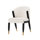 Manhattan Comfort - Chaise de salle à manger moderne Ola 54,5 cm en chenille crème-10